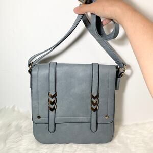 Women's Crossbody Blue Faux Leather Bag